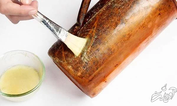 برق انداختن ظروف برنج آرد و سرکه